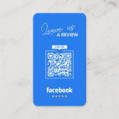 FacebookレビューQRコードビジネスレビューリンク 名刺 (正面)