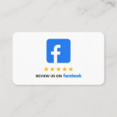 FacebookレビューQRコード付きビジネスカード 名刺 (裏面)