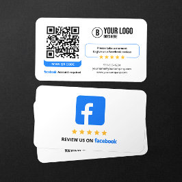 FacebookレビューQRコード付きビジネスカード 名刺