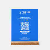 FacebookレビューQRコード率マイビジネス5スター アクリルサイン (正面)