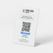 FacebookレビューQRコード率マイビジネス5スター 台座サイン (正面)