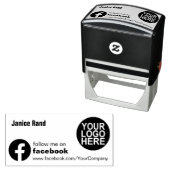 Facebookロゴをフォローしてね セルフインキングスタンプ (インサイチュ)