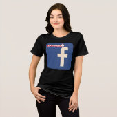 Facebookロゴデザイン トライブレンドＴシャツ (正面全面)