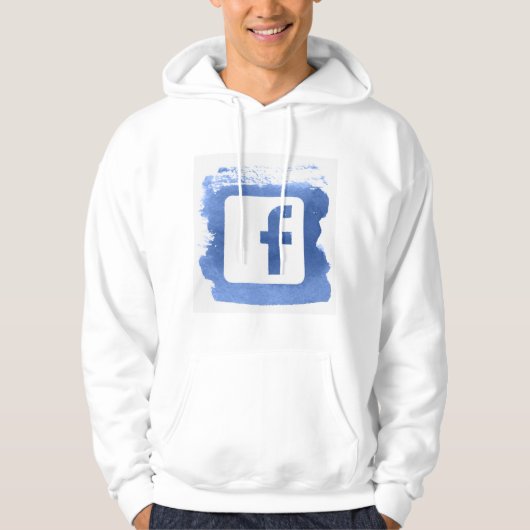 Facebook広告のフード付きスウェットシャツ パーカ (正面)