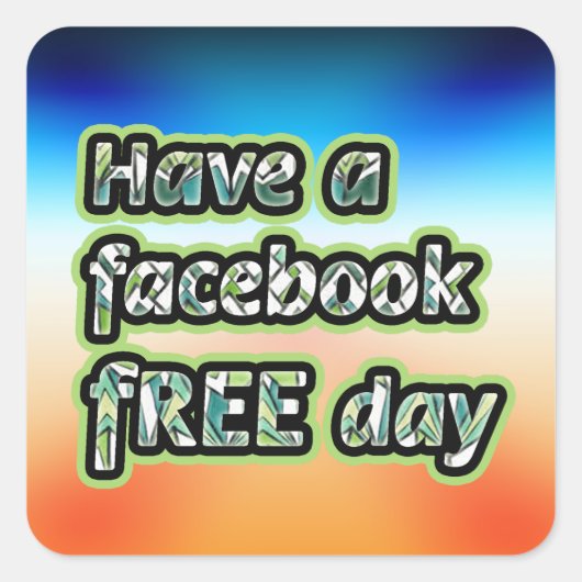 Facebook無料日 スクエアシール (正面)