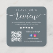 Facebook離れ Instagramのロゴのレビュー スクエア名刺 (正面)