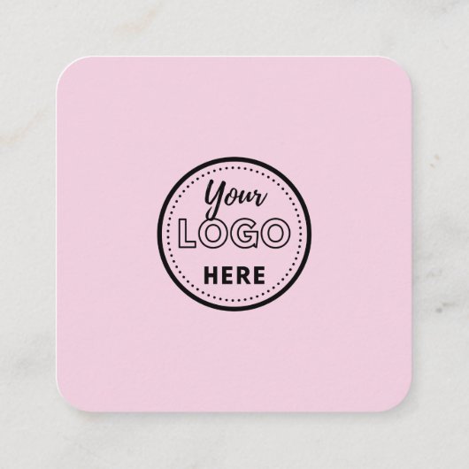 Facebook離れ Instagramのロゴピンクのレビュー スクエア名刺 (裏面)