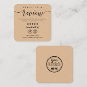 Facebook離れ Instagramロゴのレビューを受け素朴る スクエア名刺 (正面/裏面)