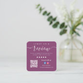 Facebook離れ InstagramロゴQrコードのレビュー スクエア名刺 (スタンド正面)