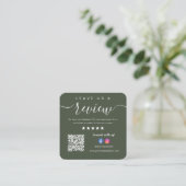 Facebook離れ InstagramロゴQrコードのレビュー スクエア名刺 (スタンド正面)