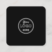 Facebook離れ InstagramロゴQrコードのレビュー スクエア名刺 (裏面)