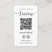 Facebook離れ Instagram Qrコードホワイトのレビュー 名刺 (正面)