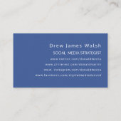 Facebook青い社会的な媒体の戦略家-ブロガー 名刺 (裏面)