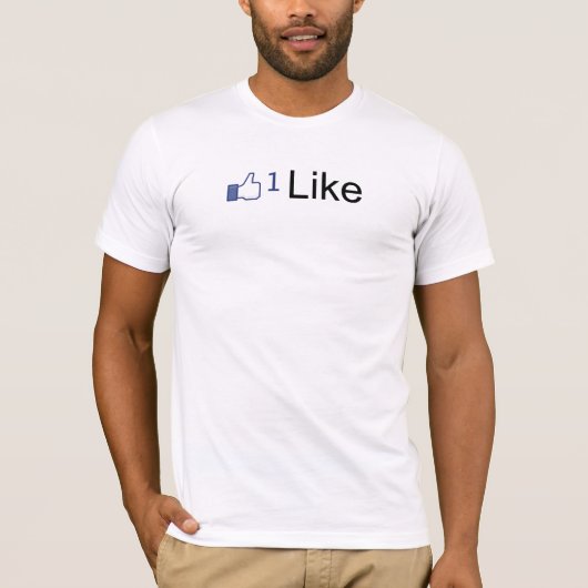 Facebook "のように"ボタンのワイシャツを好んで下さい tシャツ (正面)