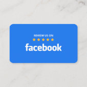 Facebook ビジネスレビュー 5つ星 スキャン可能なQRコード 名刺 (裏面)