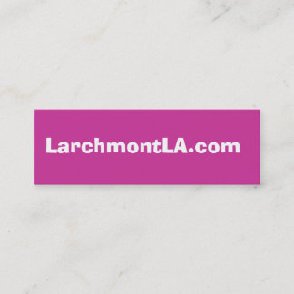 Facebook (ピンク)のLarchmontLA.com スキニー名刺