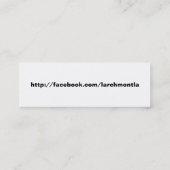 Facebook (ピンク)のLarchmontLA.com スキニー名刺 (裏面)