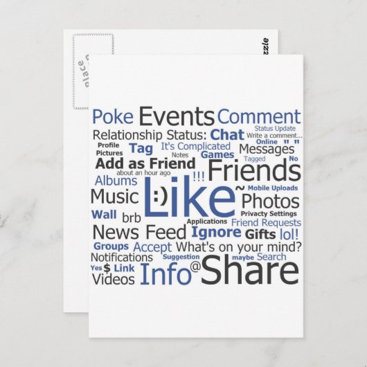 Facebook ポストカード (正面/裏面)