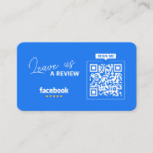 Facebook レビュー QR コード ビジネス レビュー リンク 名刺 (正面)