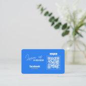 Facebook レビュー QR コード ビジネス レビュー リンク 名刺 (スタンド正面)