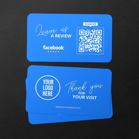 Facebook レビュー QR コード ビジネス レビュー リンク 名刺