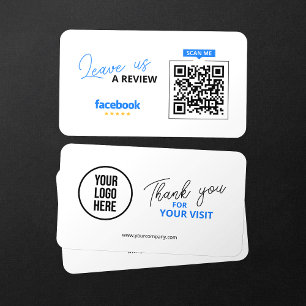 Facebook レビュー QR コード ビジネス レビュー リンク 名刺