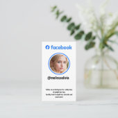 Facebook 写真 トレンディー ソーシャルメディア 名刺 (スタンド正面)