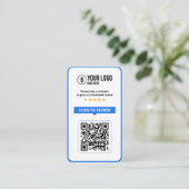 Facebook Business Review 5 Starスキャン可能QRコード 名刺 (スタンド正面)