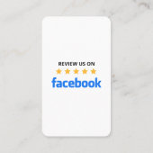 Facebook Business Review 5 Starスキャン可能QRコード 名刺 (裏面)