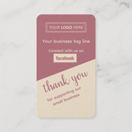 Facebook Business Review with QR Code 名刺 (裏面)