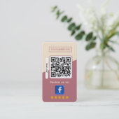 Facebook Business Review with QR Code 名刺 (スタンド正面)