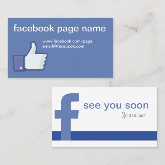 Facebook CC0059の名刺 名刺 (正面/裏面)