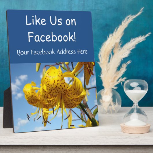 Facebook Counter Retailサービスシンボルや象徴のLike Us フォトプラーク (側面)