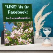 Facebook Counter Sign Plaques Blossoms LIKE Us On フォトプラーク (側面)
