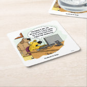 Facebook for Dogs スクエアペーパーコースター (アングル)