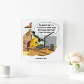 Facebook for Dogs スクエア壁時計 (ホーム)