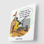 Facebook for Dogs スクエア壁時計 (傾斜)