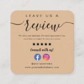 Facebook Instagramのロ離れゴのレビュー素朴 スクエア名刺 (正面)