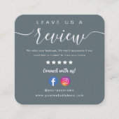 Facebook Instagramのロ離れゴをレビュー海軍 スクエア名刺 (正面)