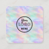 Facebook Instagramの離れレビューOpalをスタイリッシュ使う スクエア名刺 (裏面)