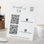 Facebook InstagramのQRコードに接続 台座サイン (インサイチュ)