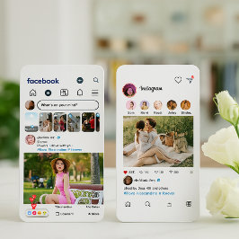Facebook & Instagramスタイル ソーシャルメディア写真 名刺