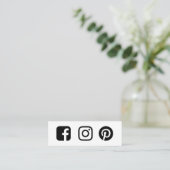 Facebook Instagramミニマル Pinterest スキニー名刺 (スタンド正面)
