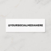 Facebook Instagramミニマル Pinterest スキニー名刺 (裏面)