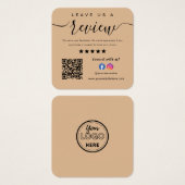 Facebook InstagramロゴQrコード離れAレビュー (正面&裏面)