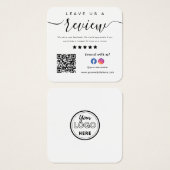 Facebook InstagramロゴQrコード離れAレビュー (正面&裏面)