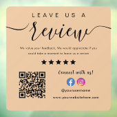 Facebook InstagramロゴQrコード離れAレビュー ウィンドウサイン (シート3)