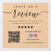 Facebook InstagramロゴQrコード離れAレビュー ウィンドウサイン (シート)