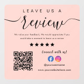 Facebook InstagramロゴQrコード離れAレビュー ウィンドウサイン (シート)