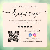 Facebook InstagramロゴQrコード離れAレビュー ウィンドウサイン (シート3)